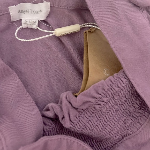 NWT Angel Dear Lavender Ruffle Short Overall - Picture 2 of 3